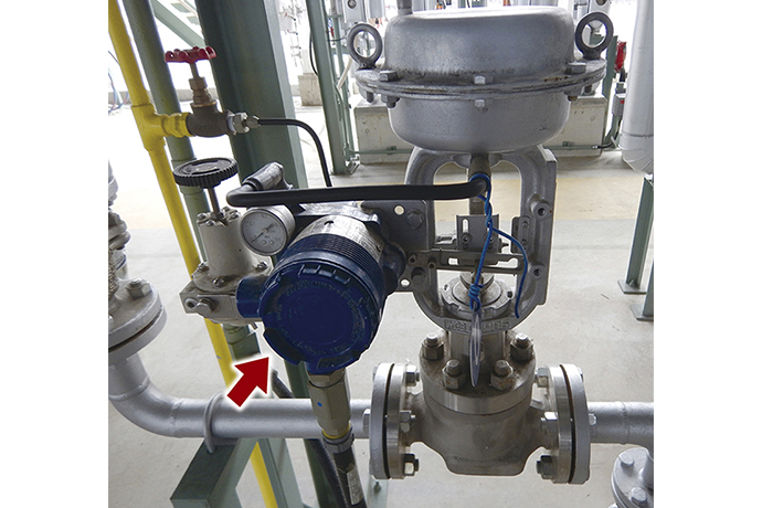 HART communication between the smart valve positioner attached to the valve and the device management system allows the operating status of field equipment to be visualized.